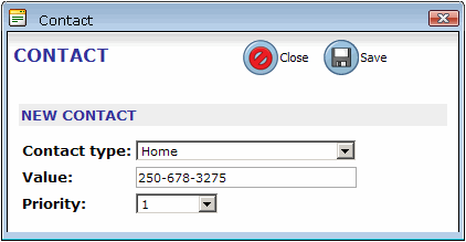 qhrnet contact dialog